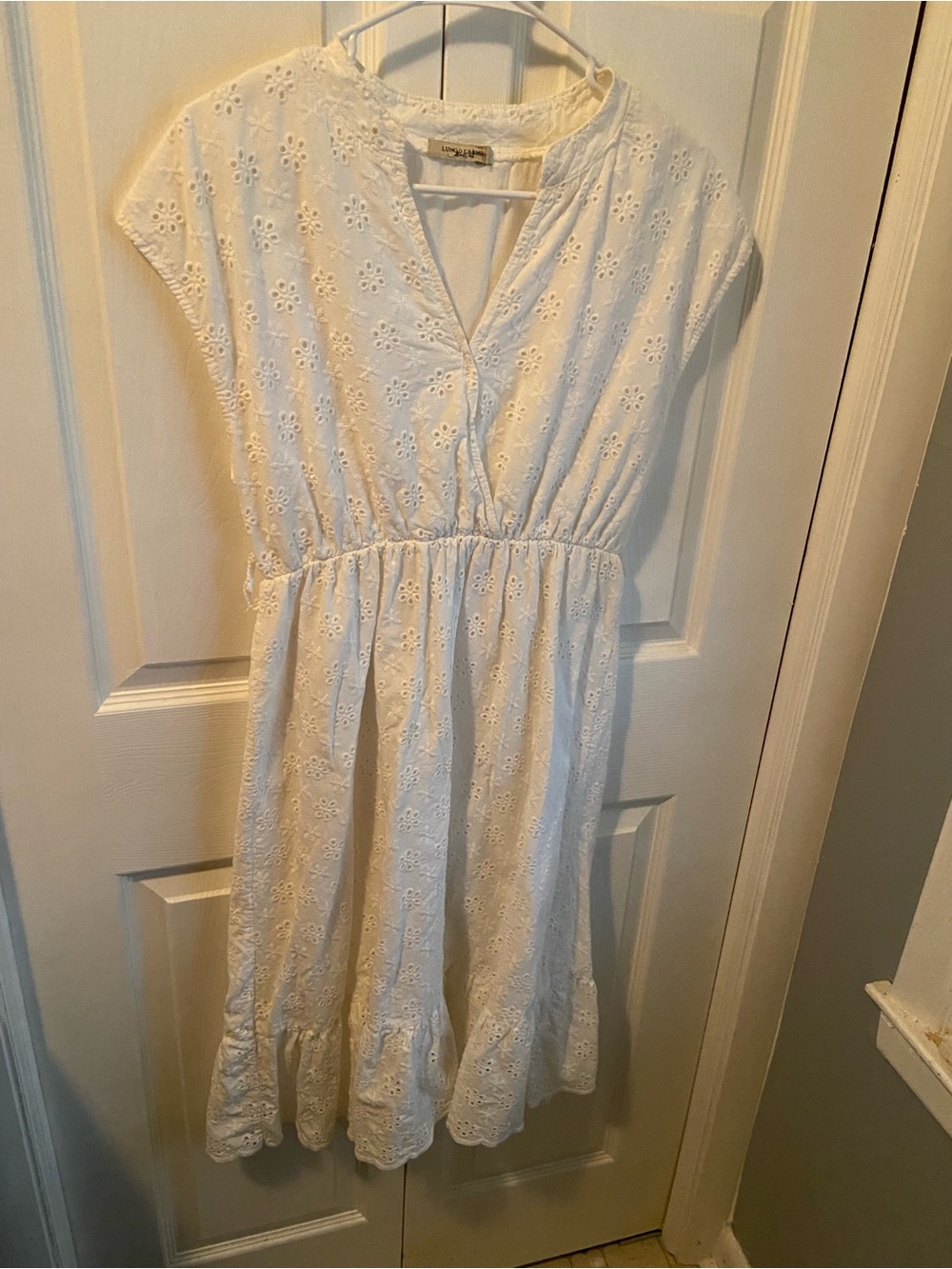 White Eyelet Midi Dress - Classic Summer Style